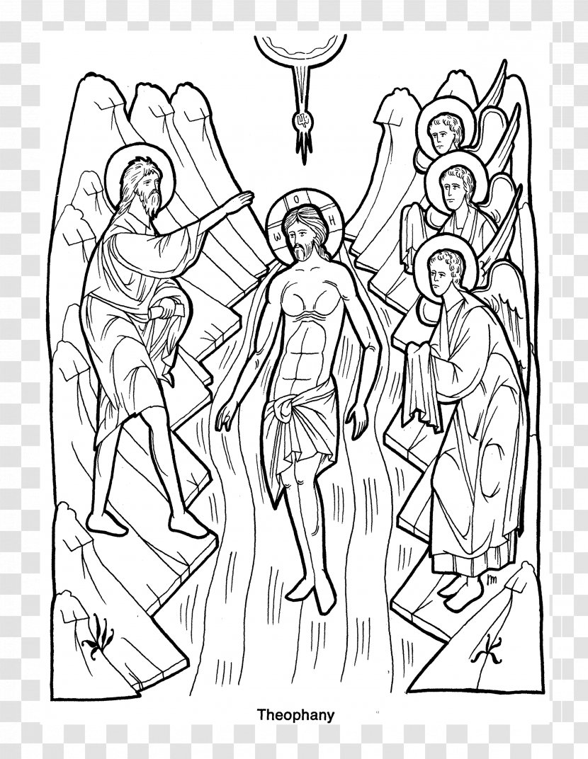 Eastern Orthodox Church Coloring Book Orthodoxy Christianity Icon - Black And White Transparent PNG