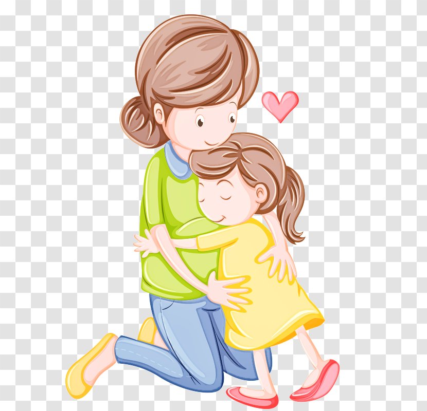Cartoon Child Clip Art Interaction Toddler - Mother - Happy Transparent PNG