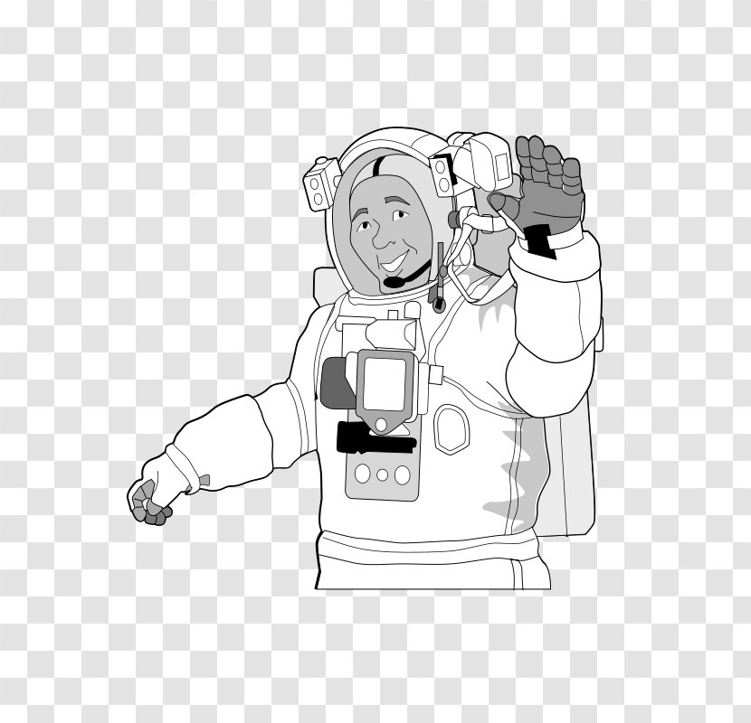 Clip Art If I Were An Astronaut Image - Black And White Transparent PNG
