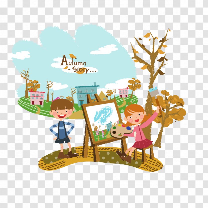 Easel - Drawing - Autumn Tale Transparent PNG