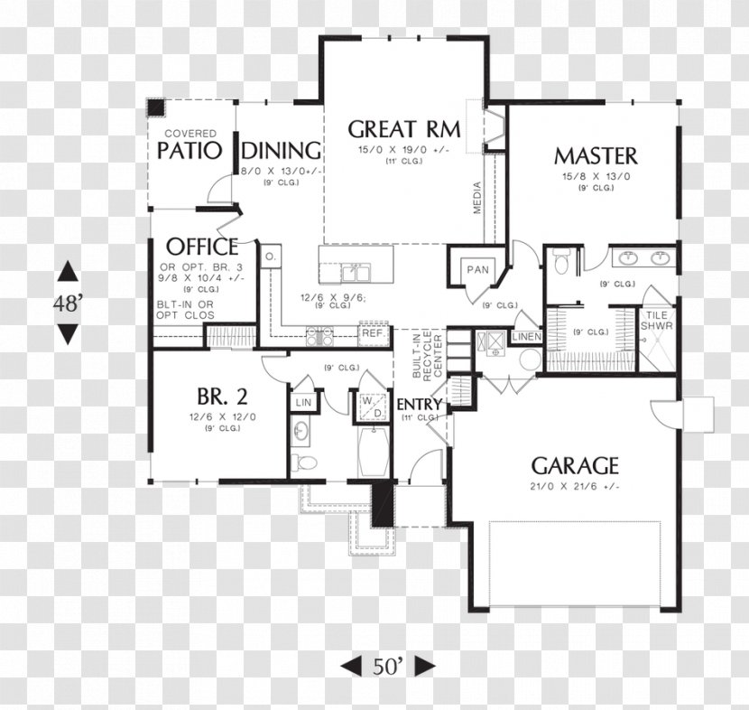 Floor Plan House - Green Home - Design Transparent PNG