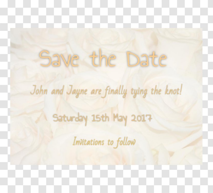 Beige Material Font - Save The Date Card Transparent PNG