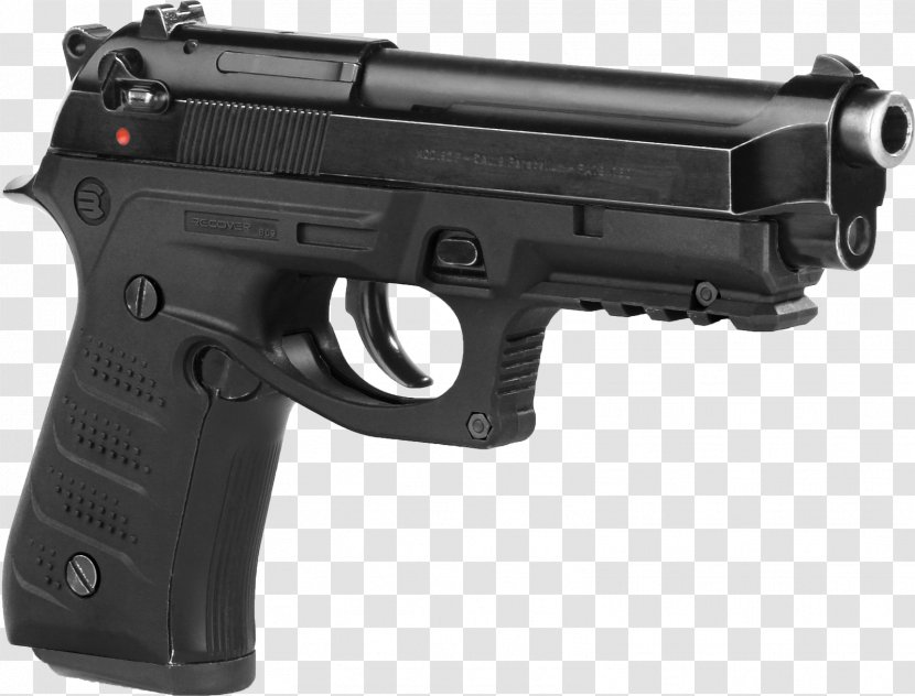 Beretta M9 92 Rail System Firearm - Frame - Holster Transparent PNG
