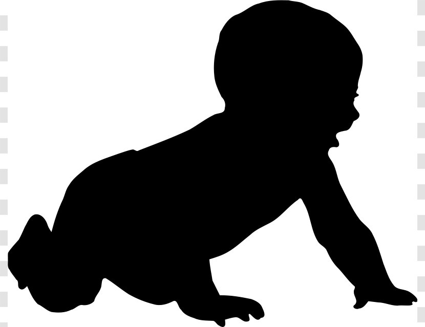 Silhouette Infant Child Clip Art - Baby Pacifier Clipart Transparent PNG