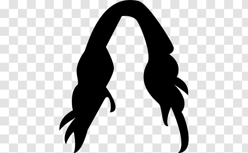 Black Hair Wig Long Beauty Parlour - Hand Transparent PNG
