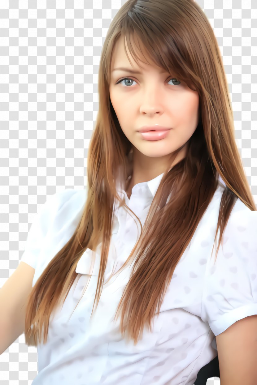 Hair Hairstyle Brown Layered Bangs - Beauty - Step Cutting Coloring Transparent PNG