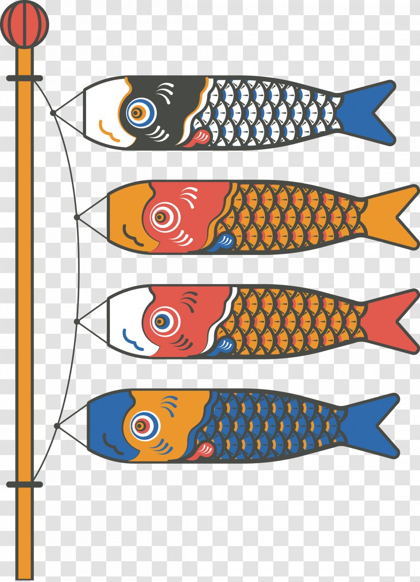 Japan Common Carp Koinobori Illustration - Flag - Vector Painted Wind Picture Transparent PNG
