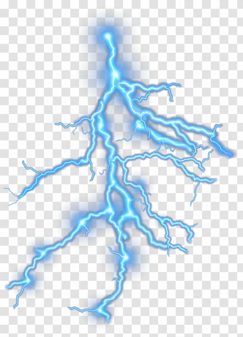 Thunderstorm Clip Art - Blue - Lightning Transparent PNG