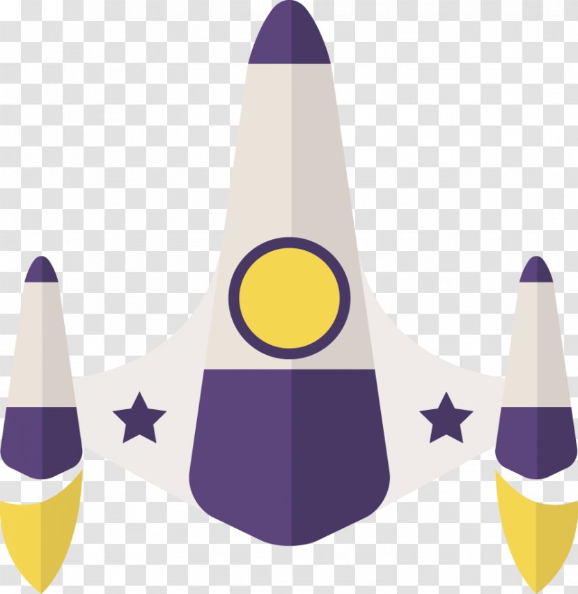 Airplane Rocket Euclidean Vector - Purple - Creative Design Icon Space Plane Transparent PNG
