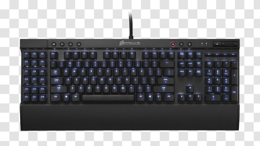 Computer Keyboard Corsair Gaming K95 Vengeance K70 Keypad - Peripheral - Space Bar Transparent PNG