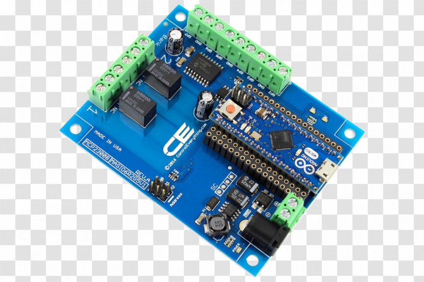 Microcontroller Electronic Component Transistor Capacitor Electrical Network - Relay - Engineering Transparent PNG