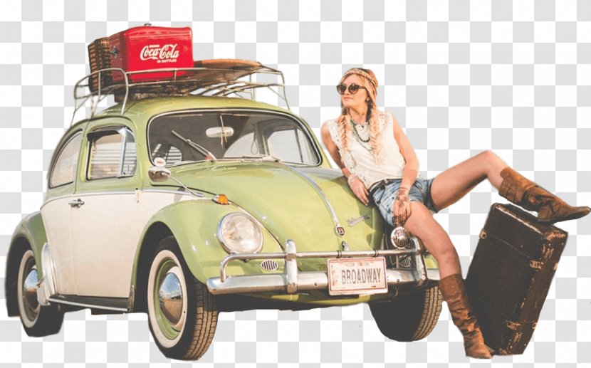 Car Volkswagen Beetle Retro Style Travel - Heart Transparent PNG