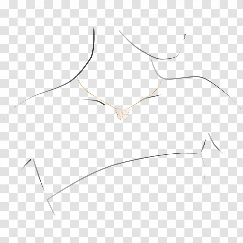 Necklace Product Design Line Graphics - Wing - Butterfly Ring Transparent PNG