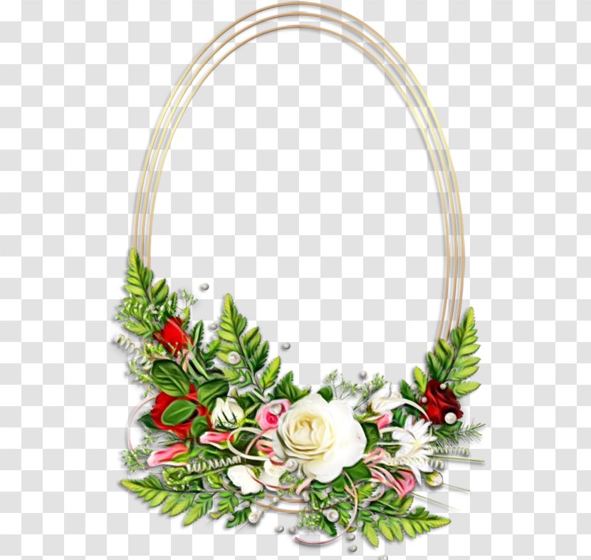Watercolor Christmas Wreath - Floral Design Interior Transparent PNG