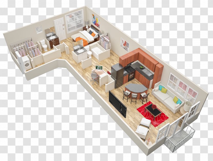 Mariposa Lofts Apartments Floor Plan House - Loft - Apartment Transparent PNG