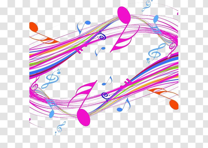 Musical Note Concert Illustration - Flower - Colorful Notes Transparent PNG