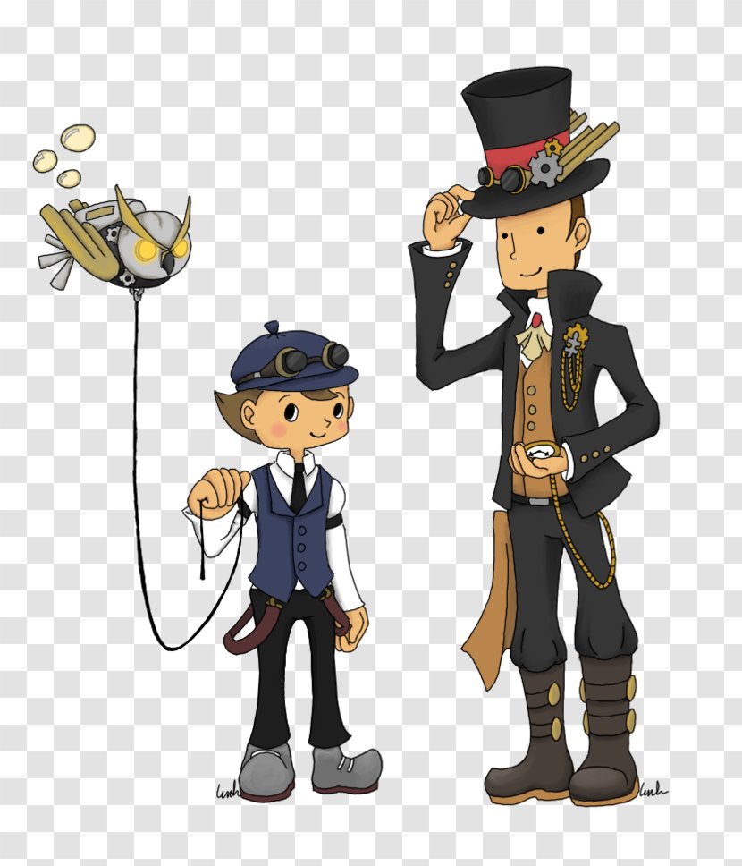 Professor Hershel Layton And The Unwound Future Curious Village Video Game Luke Triton - Figurine - Mystery Clipart Transparent PNG