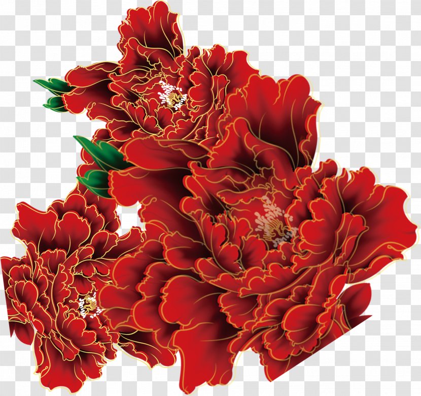 Floral Design Moutan Peony - Pattern Transparent PNG