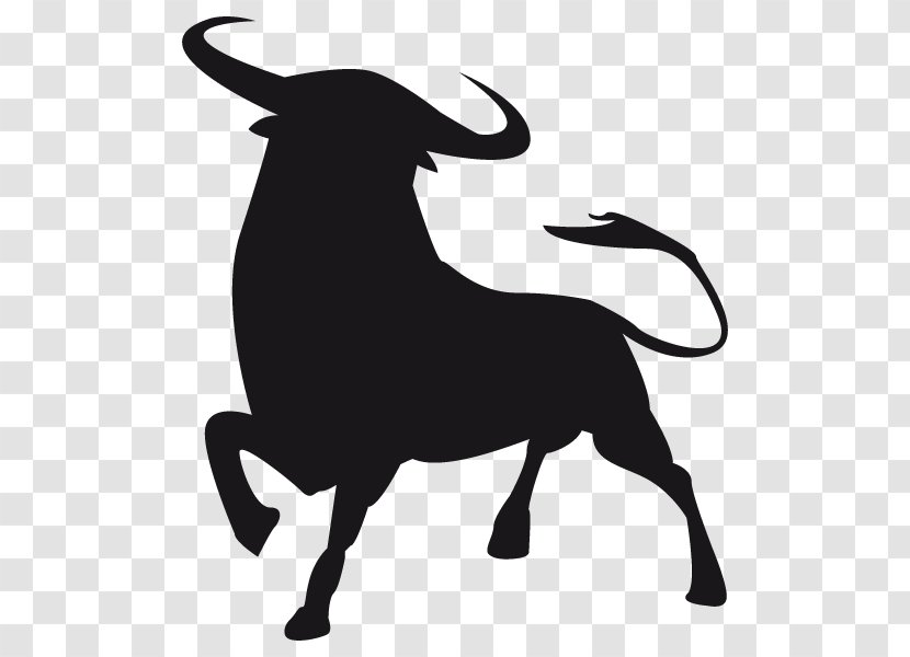 Spanish Fighting Bull Spain Sticker Black - Horn Transparent PNG