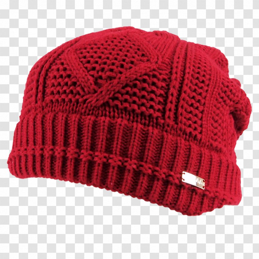 Knit Cap Hat Wool Bonnet - Warp Knitting - Red Transparent PNG