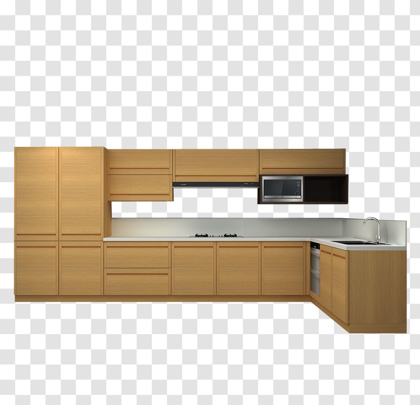 Table Kitchen Cabinetry Countertop Wardrobe - Wood - Basic Cabinets Transparent PNG