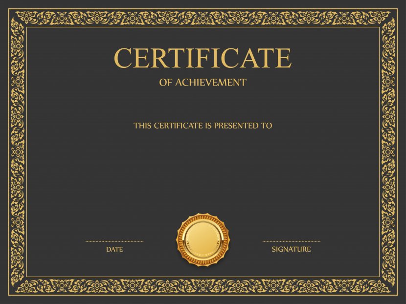 Academic Certificate Template - Text Transparent PNG