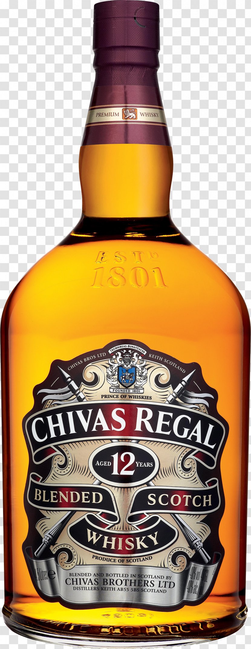 Chivas Regal Scotch Whisky Blended Whiskey Distilled Beverage - Alcoholic Drink - Whisky. Transparent PNG