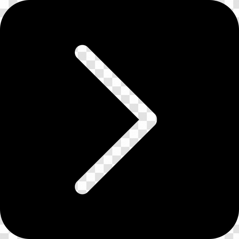 Arrow Button Symbol - Black And White - Right Transparent PNG