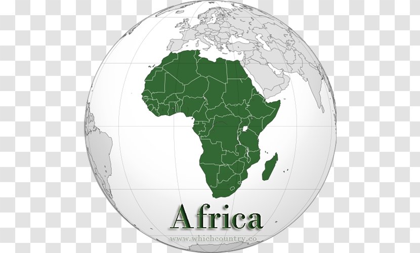 Africa Orthographic Projection Map Globe - Wikimedia Foundation Transparent PNG