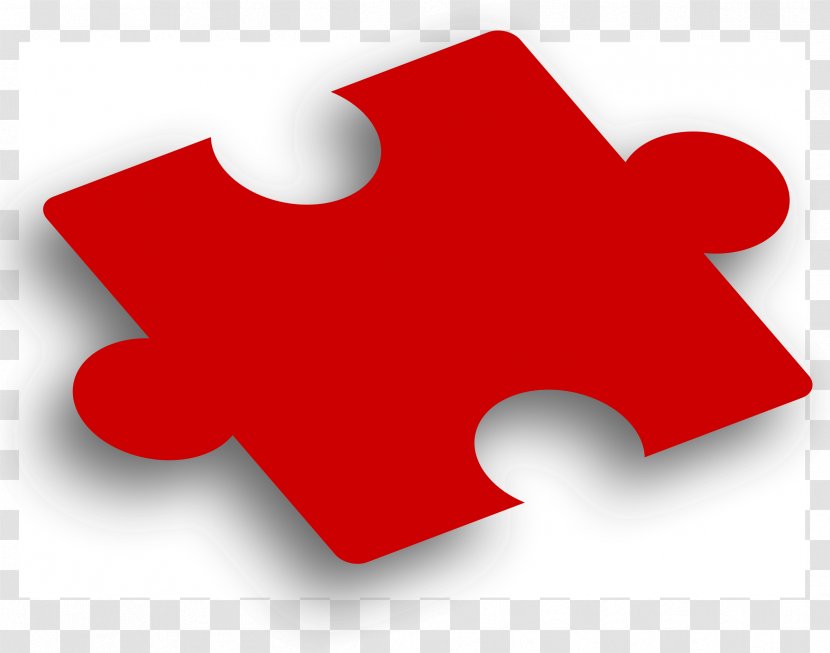Jigsaw Puzzles Red Clip Art - Game Transparent PNG