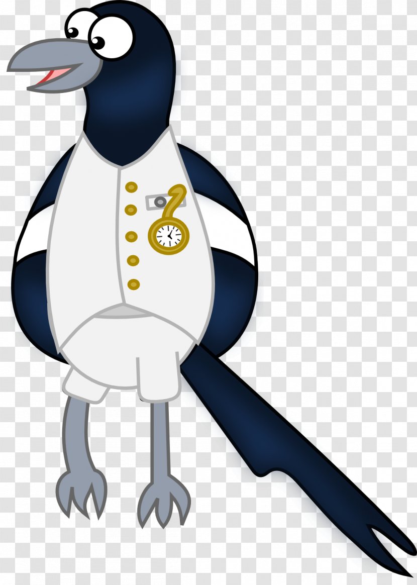 Drawing Penguin Eurasian Magpie Clip Art - Flightless Bird Transparent PNG