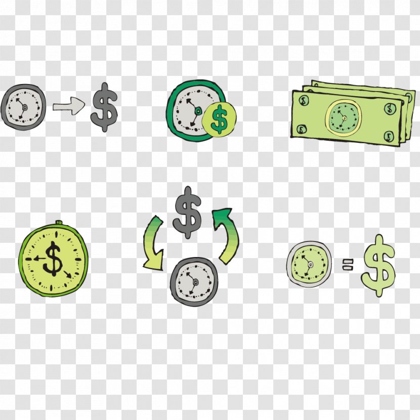 Money - Clock - Vector Coin Business Transactions Transparent PNG