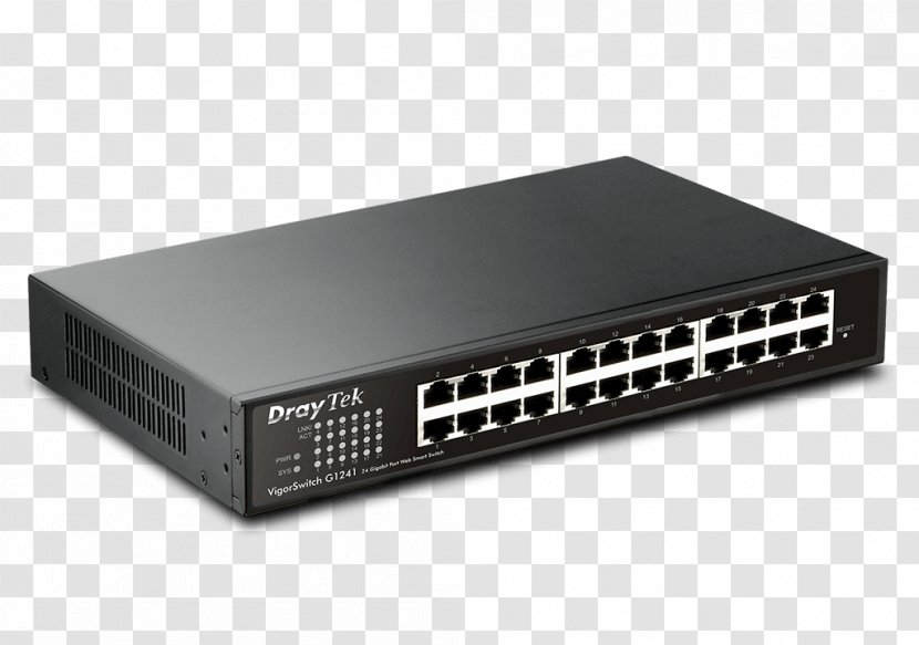 Power Over Ethernet Gigabit Network Switch DrayTek Port - Draytek Vp1090 Transparent PNG