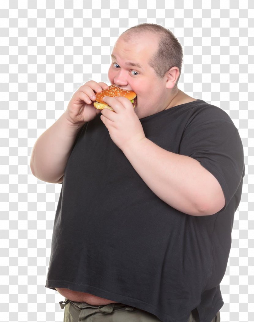 Fat Eating Man - Photography - A Transparent PNG