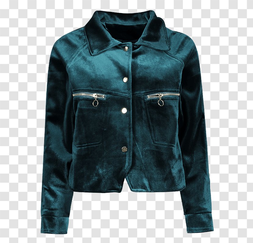 T-shirt Jacket Leather Sleeve Coat - Clothes Zipper Transparent PNG