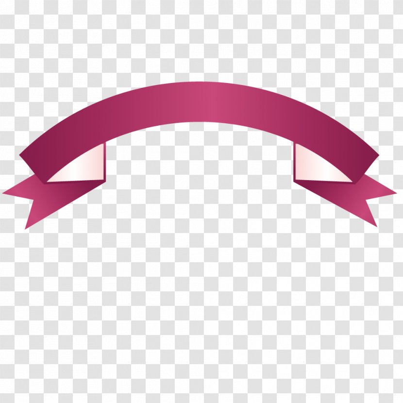 Curve Arc Purple - Vector Curved Ribbon Transparent PNG