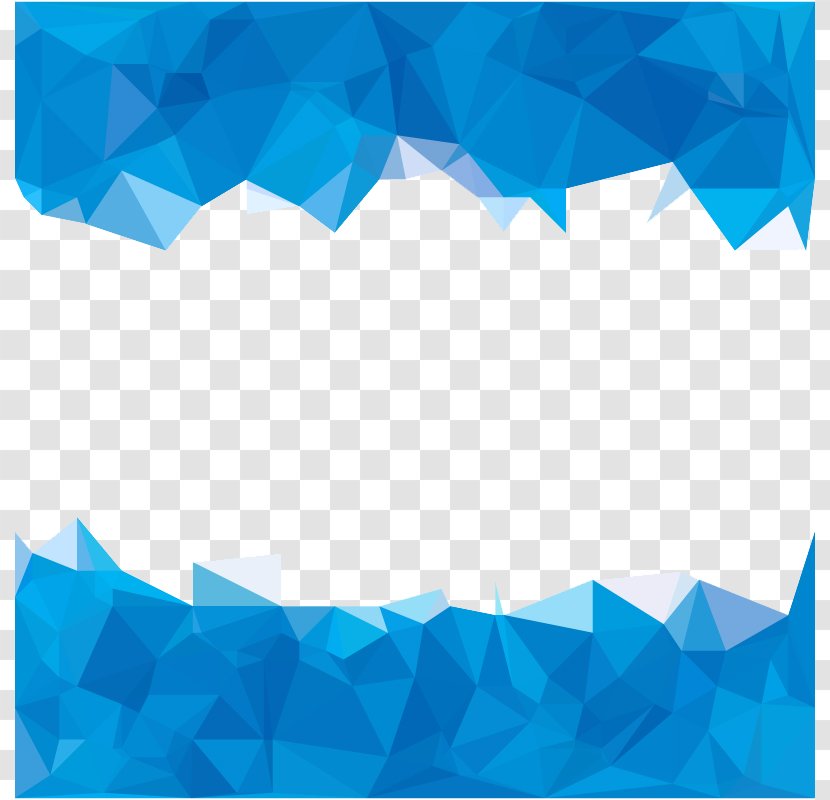 Blue Polygon Abstraction - Azure - Sky Polygons Abstract Background Transparent PNG