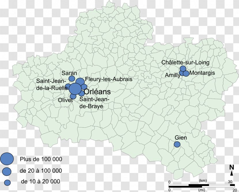 Map Wikiwand Démographie Du Loiret Departments Of France Transparent PNG