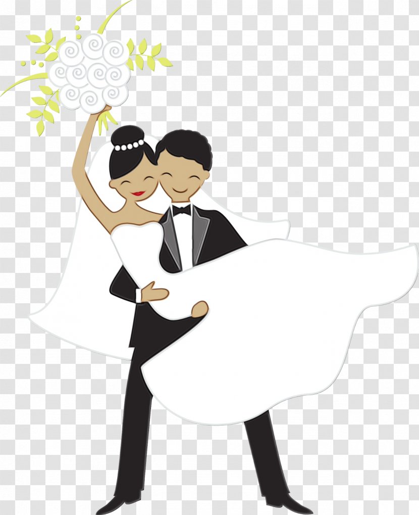 Bride And Groom Cartoon - Suit Dance Transparent PNG