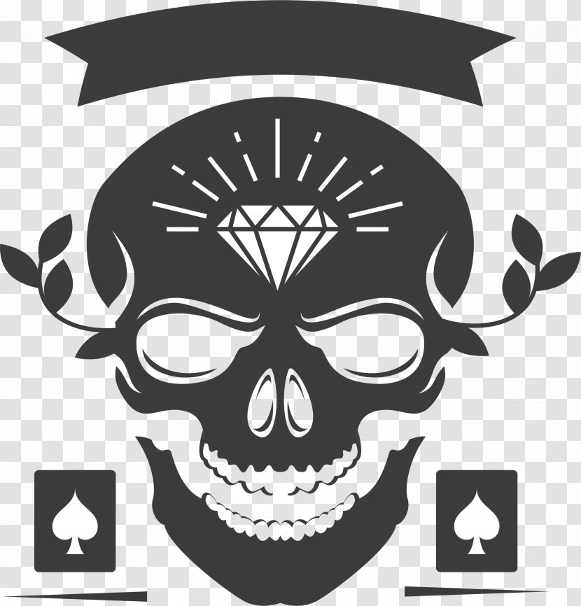 Euclidean Vector Skull - Logo - Retro Diamond Transparent PNG