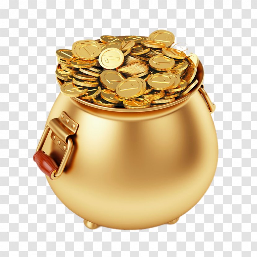 Gold Coin Stock Photography Illustration - Jar Of Coins Transparent PNG