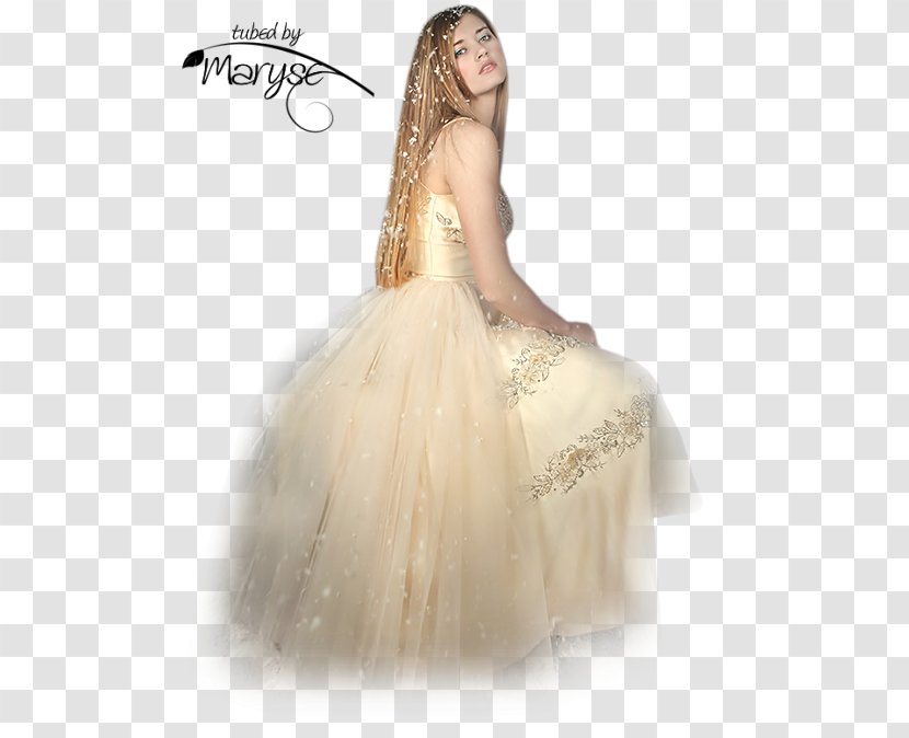 Wedding Dress Cocktail Gown - Watercolor Transparent PNG