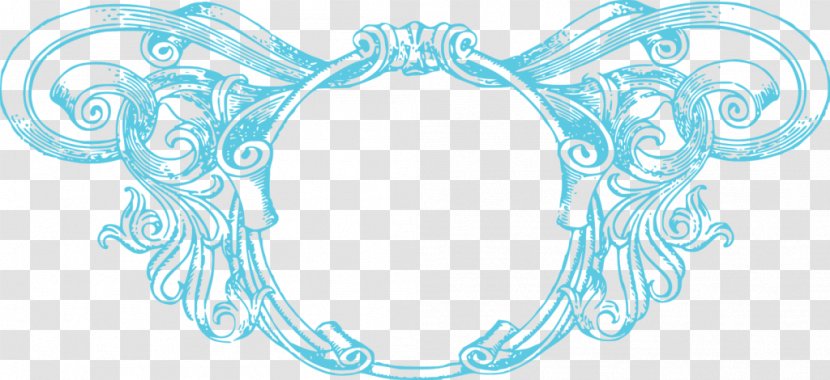 Picture Frame Ornament Clip Art - Aqua Border Photo Transparent PNG