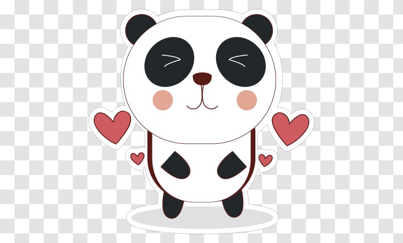 Giant Panda Red - Sticker - Cute Transparent PNG