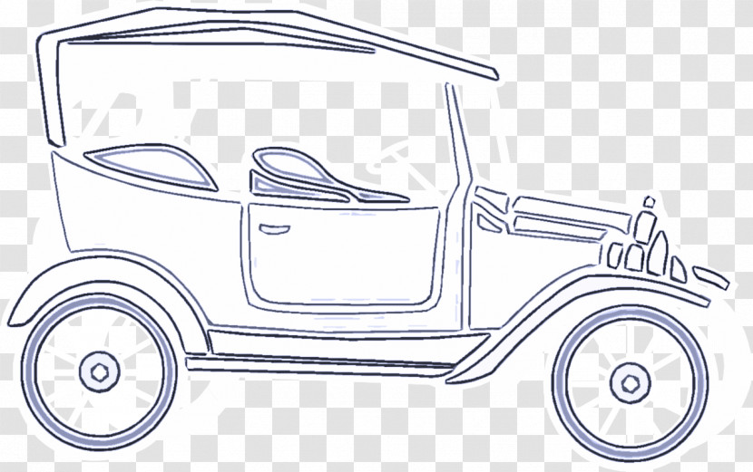 Land Vehicle Vehicle Car Vintage Car Drawing Transparent PNG