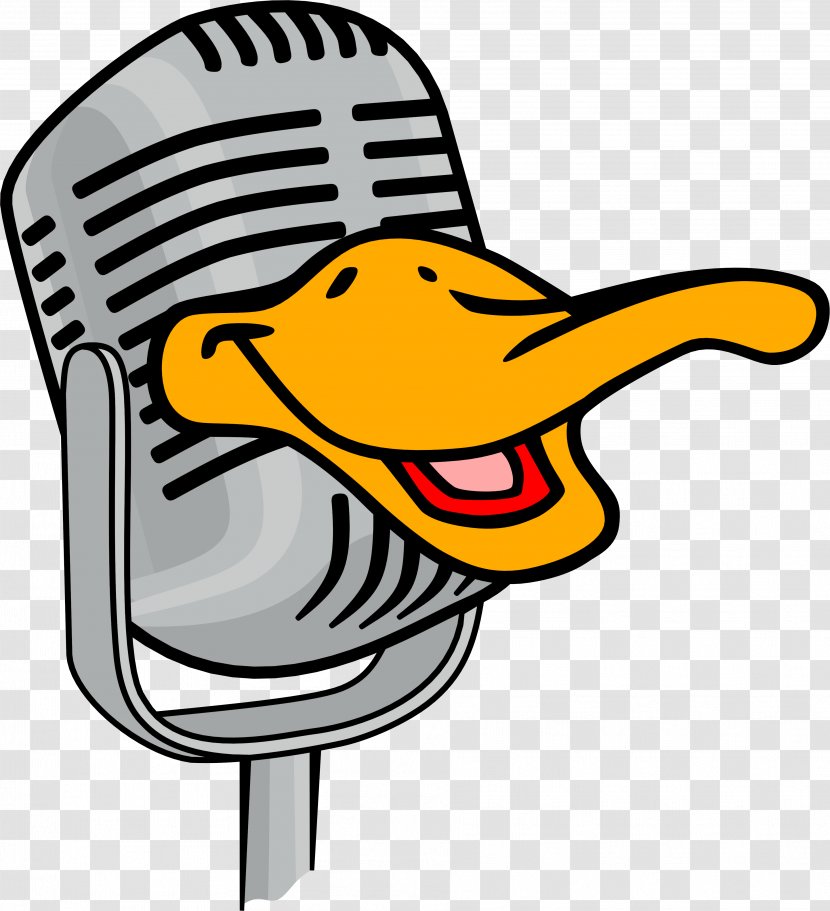 Microphone Drawing Sketch - Silhouette - DUCK Transparent PNG