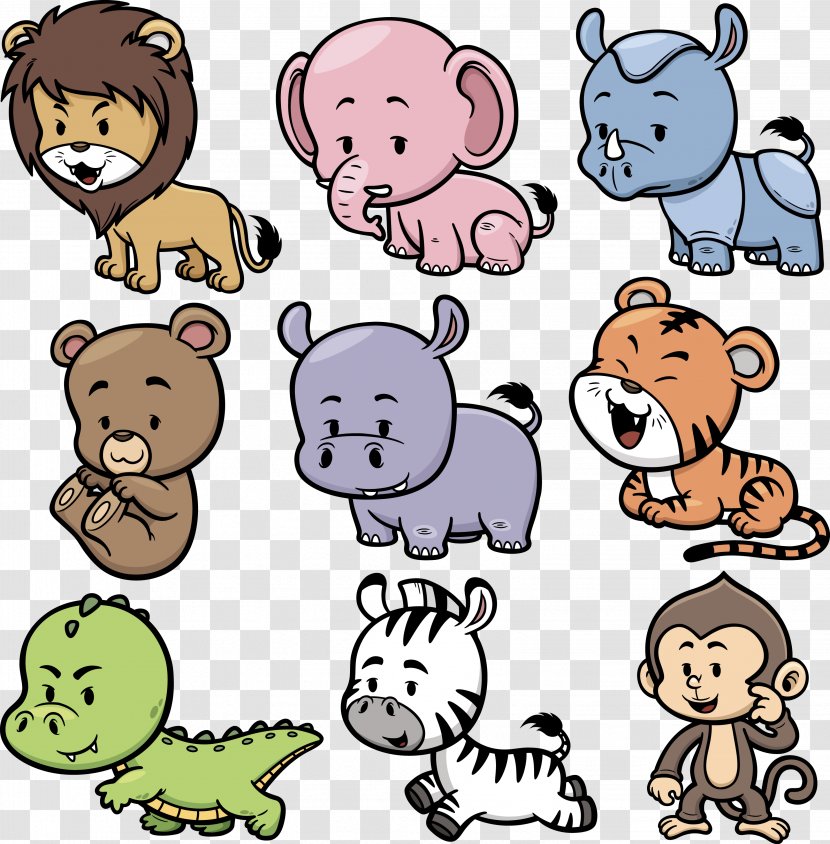 Hippopotamus Rhinoceros Cartoon Royalty-free - Happiness - Animals Transparent PNG