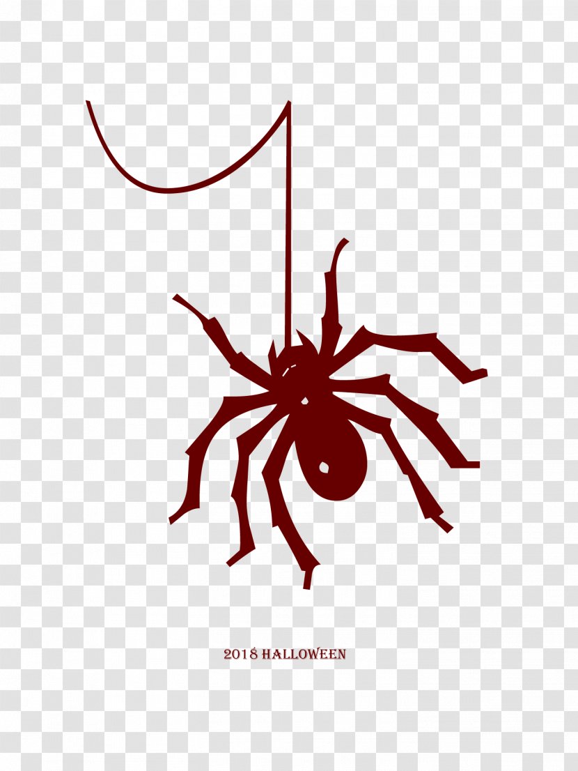 Halloween 2018 One Spider. - Membrane Winged Insect - Arthropod Transparent PNG