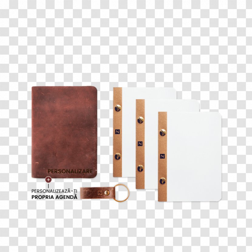 Diary Leather Tan Romanian Leu Gift - Pocket Transparent PNG