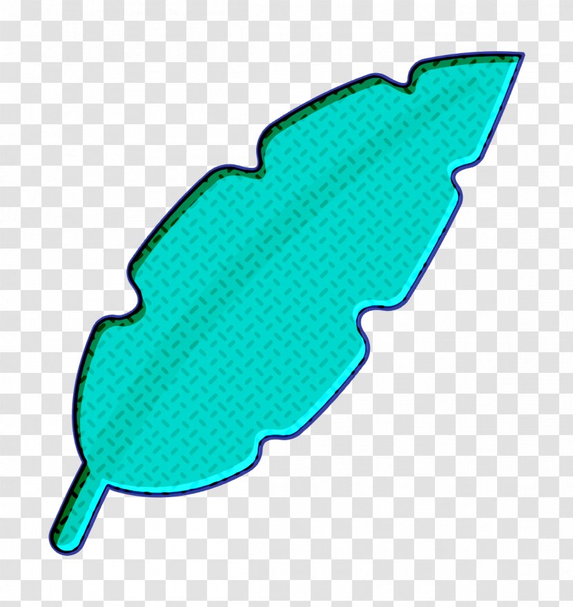 Leaf Icon Tropical Palm - Aqua Turquoise Transparent PNG